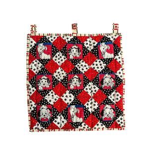 Handmade Quilted Disney 101 Dalmatians Nursery Wall Hanging 24” X 24”